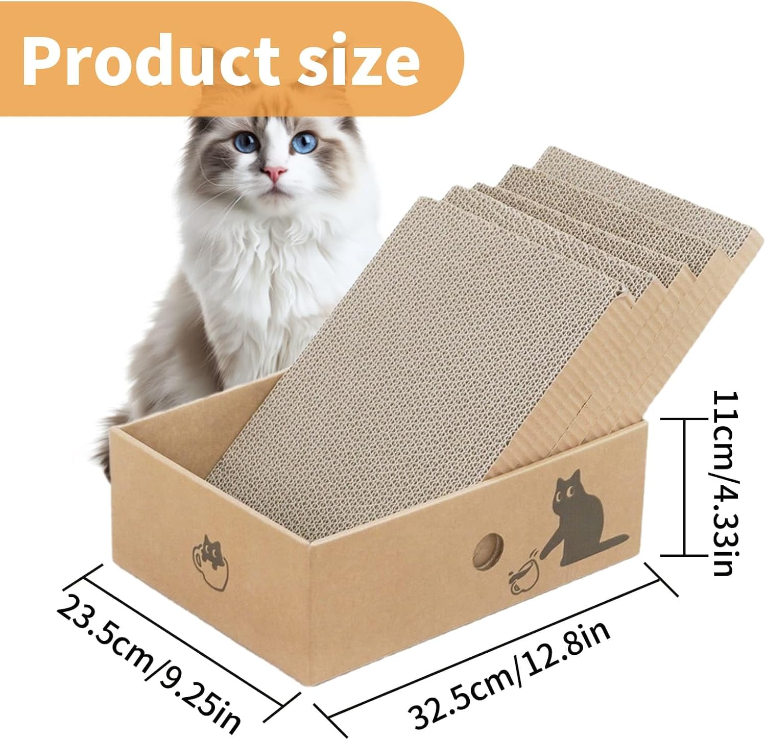 Thumbnail 1 de Cat Scratching Board 5Pack 325x235x110 mm 🐱