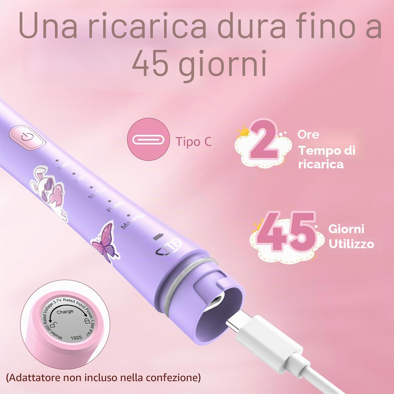 Thumbnail 4 de JTF Spazzolino Elettrico Bambini 3-12 Anni