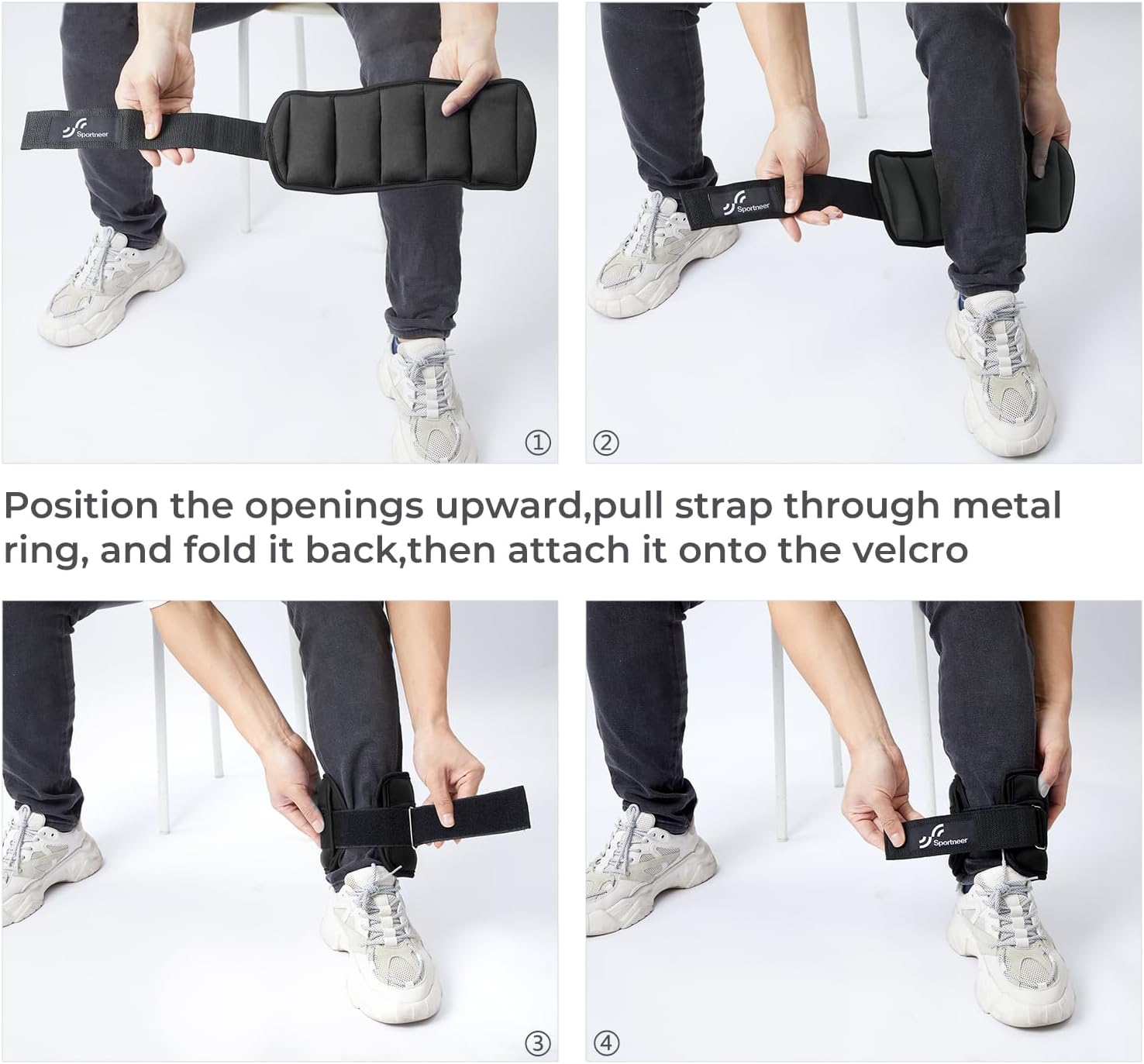 Thumbnail 6 de Sportneer AAW-01 Adjustable Ankle Weights, 1–5 lb per Ankle