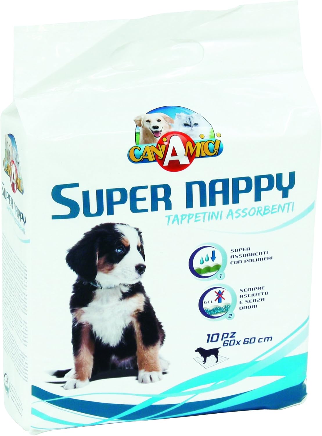 Detalle de Croci Super Nappy – Tappetini Igienici per Cani 60x60 cm, 50 pezzi