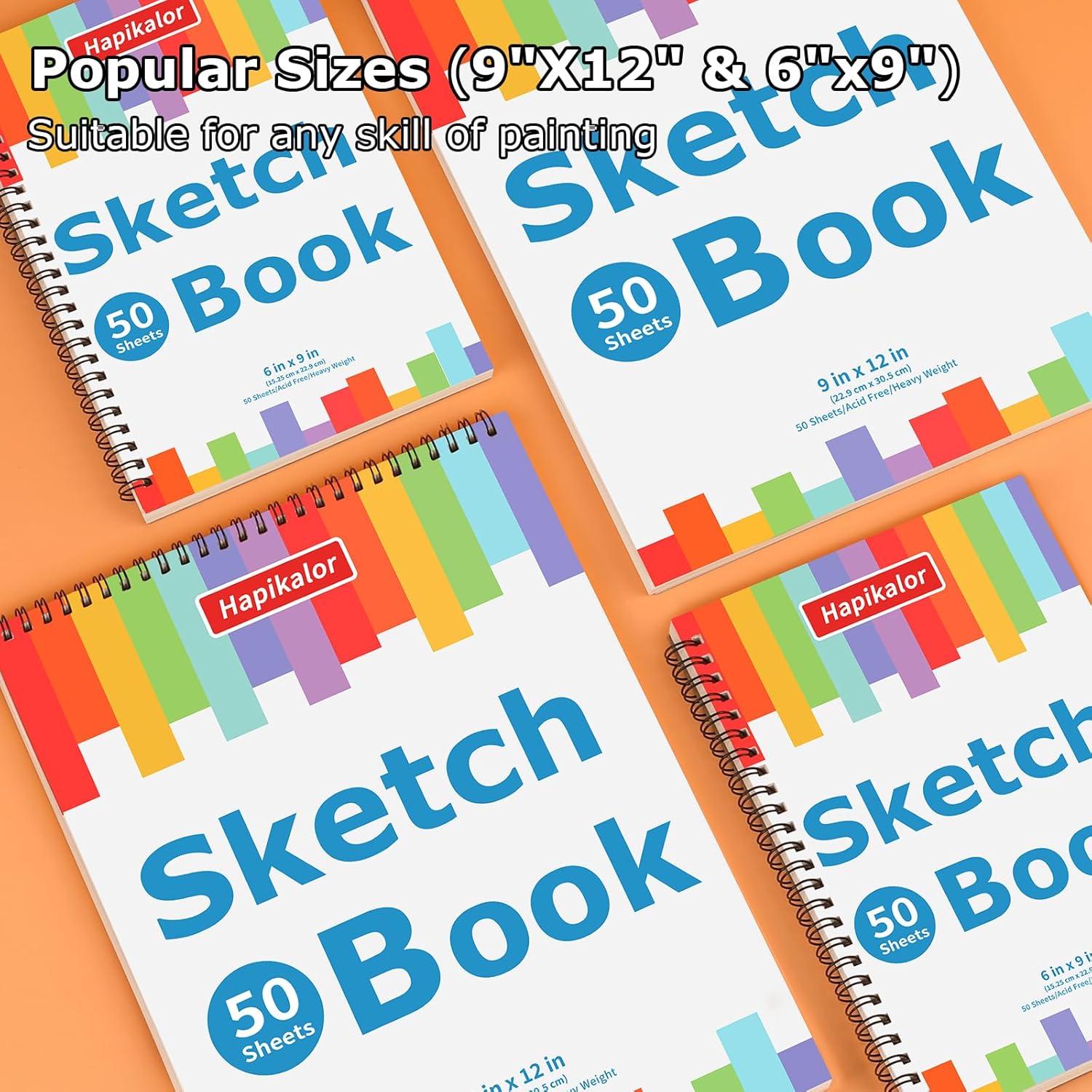 Thumbnail 6 de 9 x 12 Sketch Book, 2-Pack — 50 Sheets Each, Spiral Bound, Acid-Free Paper