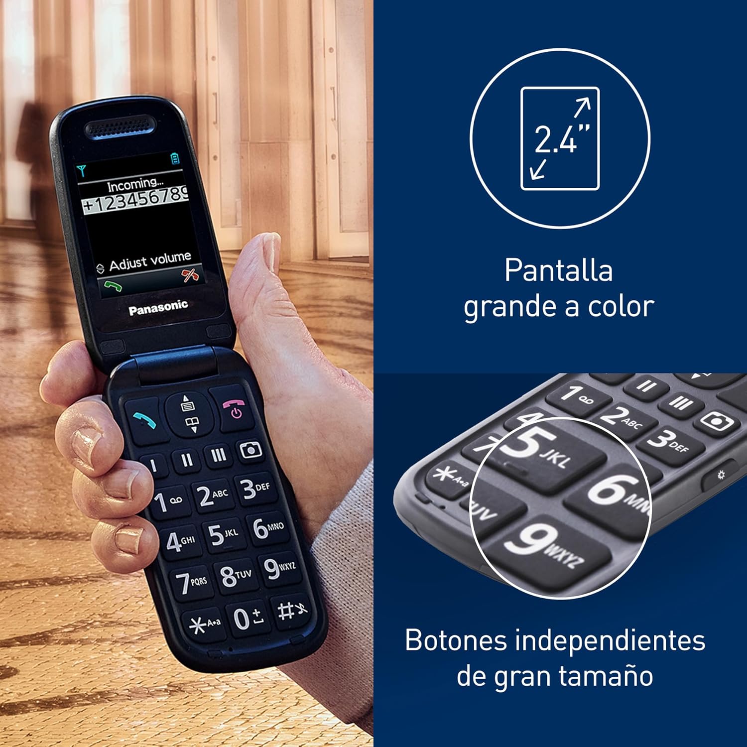 Thumbnail 2 de Panasonic KX-TU446EXG Teléfono para Personas Mayores 📱 Resistente