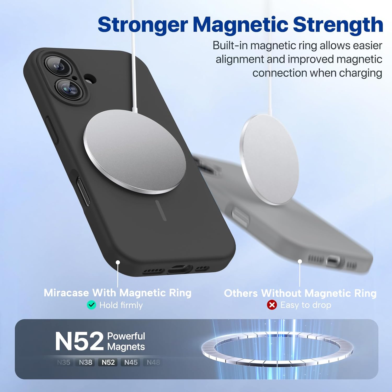 Thumbnail 4 de Miracase Liquid Silicone Case for iPhone 16, MagSafe