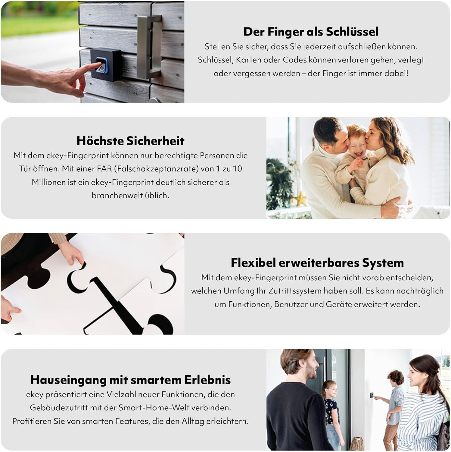 Detalle de EKEY 203705 xLine – natynkowy zestaw czytnika linii papilarnych 12–24 V
