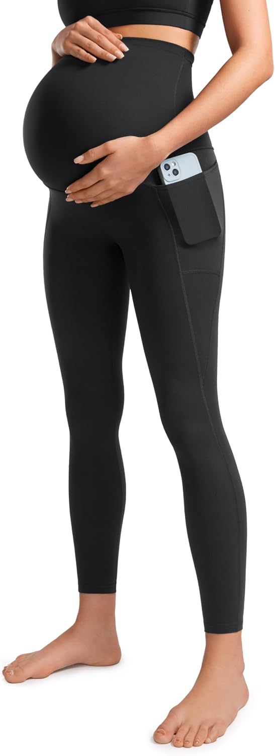 Detalle de CRZ YOGA Butterluxe 25'' Maternity Leggings with Pockets – Over The Belly
