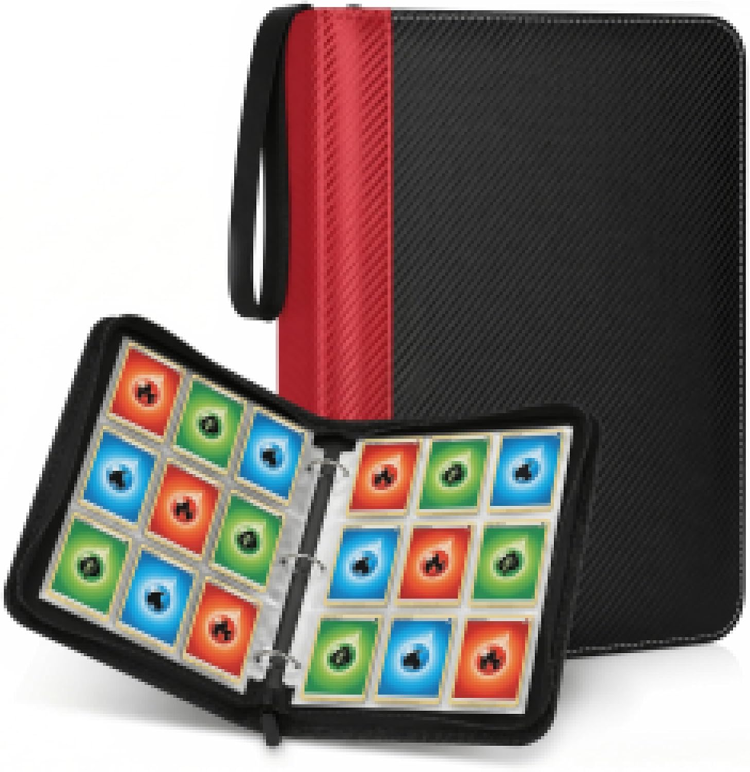 Detalle de KORVORIA Album Porta Carte 900 Tasche: grande capacità, protezione e stile in rosso