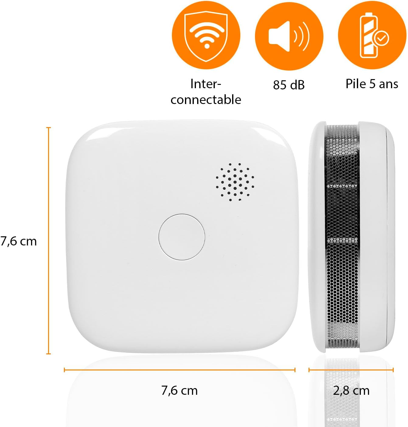 Thumbnail 2 de Smartwares FSM-11652 détecteurs de fumée 2 pièces 📢