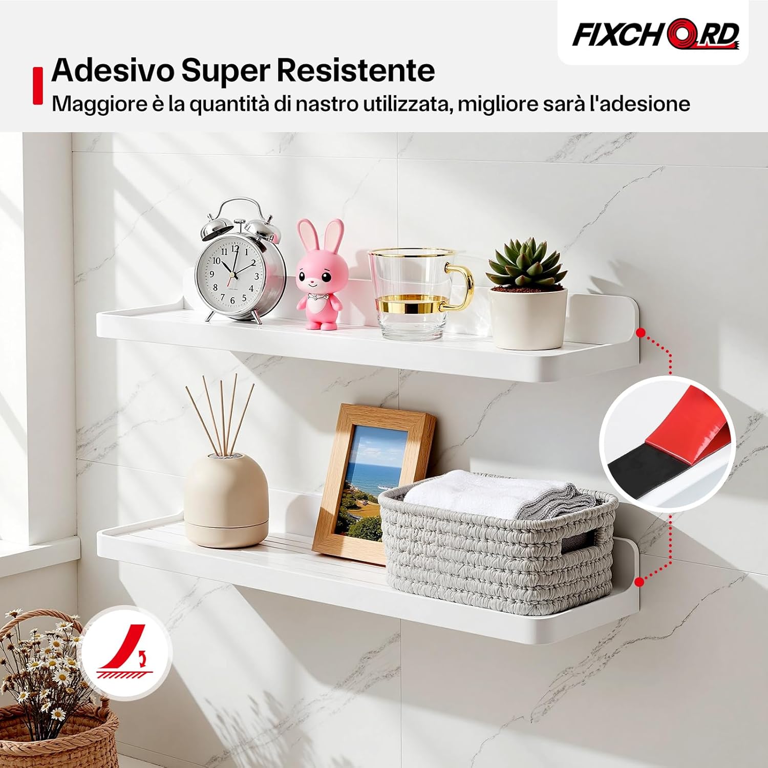 Thumbnail 2 de FIXCHORD Nastro biadesivo extra forte in schiuma acrilica 10 m x 25 mm