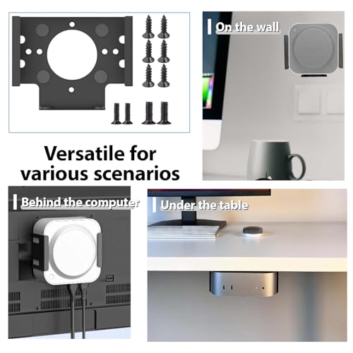 Thumbnail 6 de SVOCK Under Desk Pc Mount for Mac Mini M4: Drill-Free, Wall and Desk Mounting Bracket