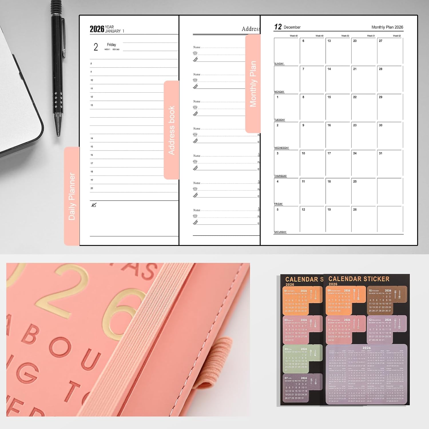 Thumbnail 3 de Agenda giornaliera 2026 A5, diario giorno per pagina 📔