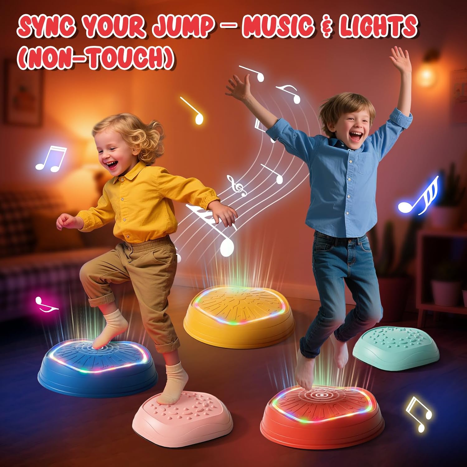 Thumbnail 1 de Lehoo Castle Light Up & Music Balance Stepping Stones – Sensory Play for Kids