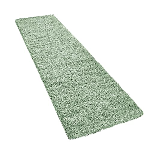 Thumbnail 6 de Paco Home Tapis Shaggy Vert 70x140 cm 🛋