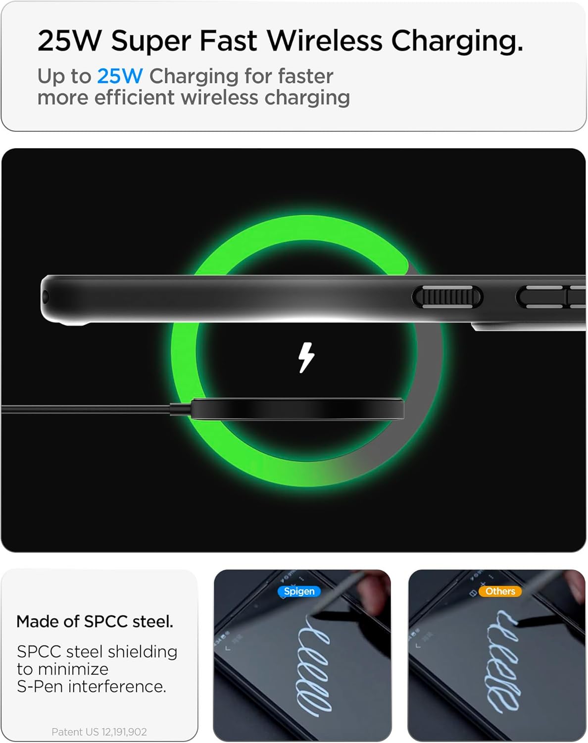 Detalle de Spigen Ultra Hybrid MagFit Hülle für Samsung Galaxy S26 Ultra – Transparent, Anti-Vergilbung, MagSafe kompatibel