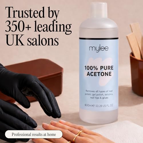 Detalle 2 de Mylee 100% Pure Acetone (600ml) – Gel Nail Polish Remover