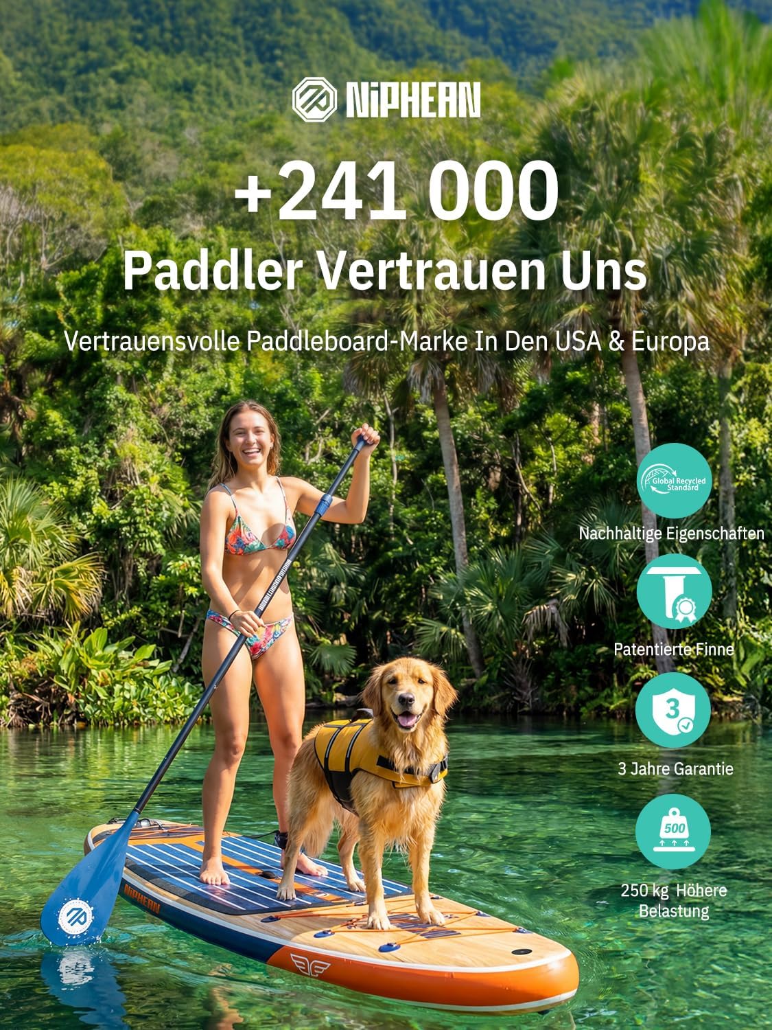 Thumbnail 1 de Niphean SUP Board 335×83×15 cm 🏄