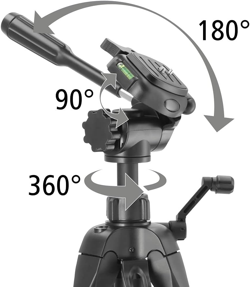 Thumbnail 3 de Hama Action 165 3D Kamera-Stativ (61–165 cm) inkl. Handy-Halter, 3-Wege-Kopf, schwarz