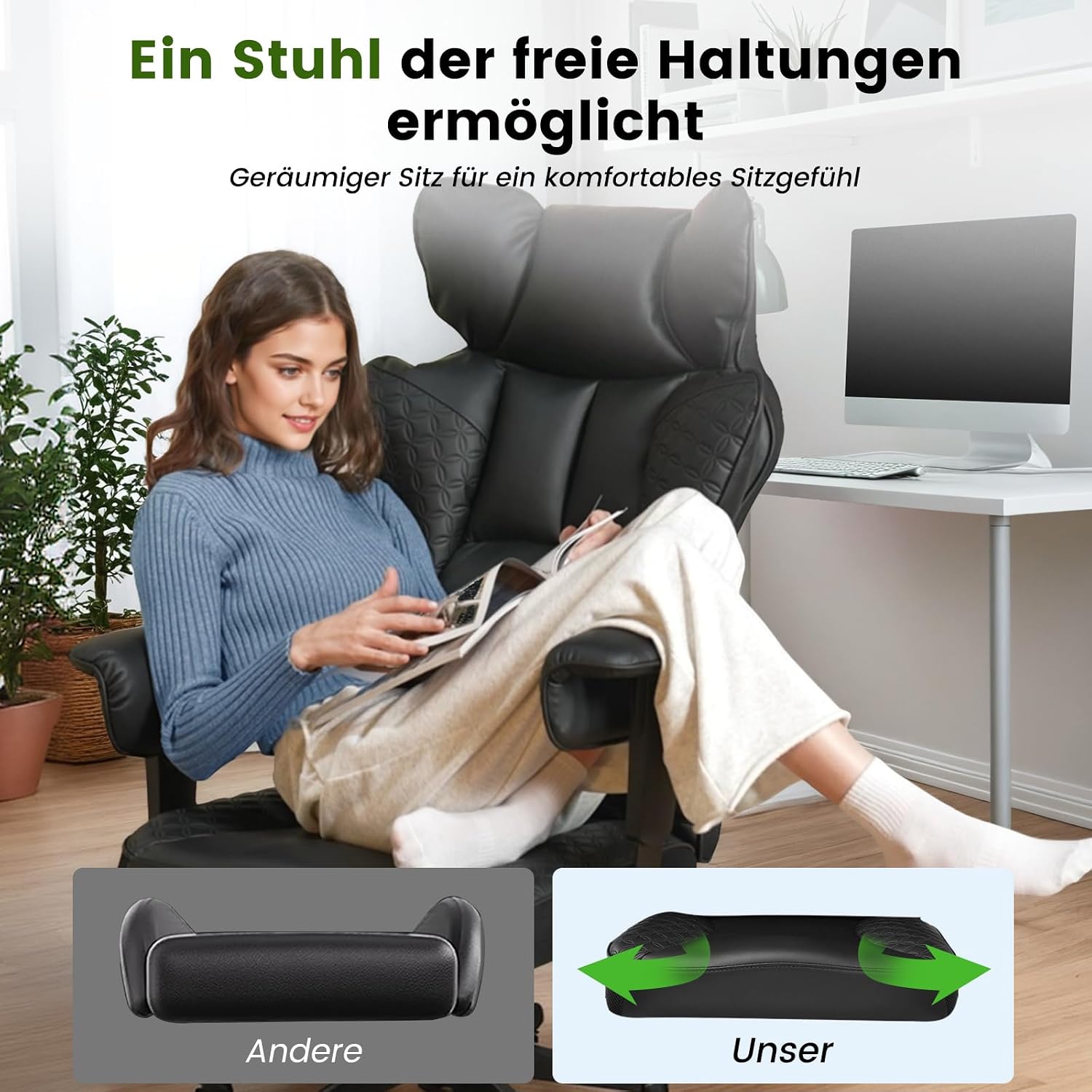 Thumbnail 6 de COMHOMA Chaise Gaming Ergonomique 180 kg