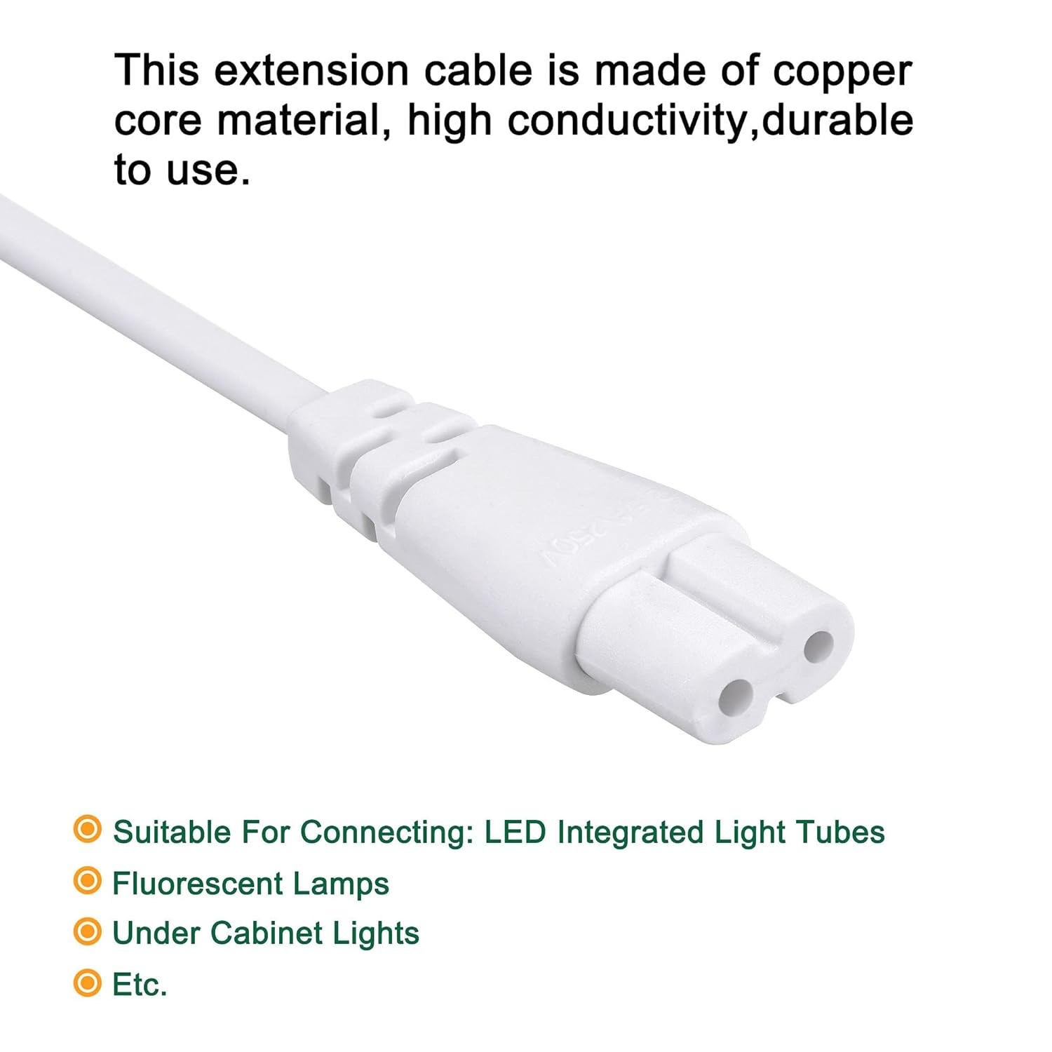 Thumbnail 4 de TA-VIGOR 4x LED Tube Connector Cable (50cm) – double-end extension lead for linking LED tube lights