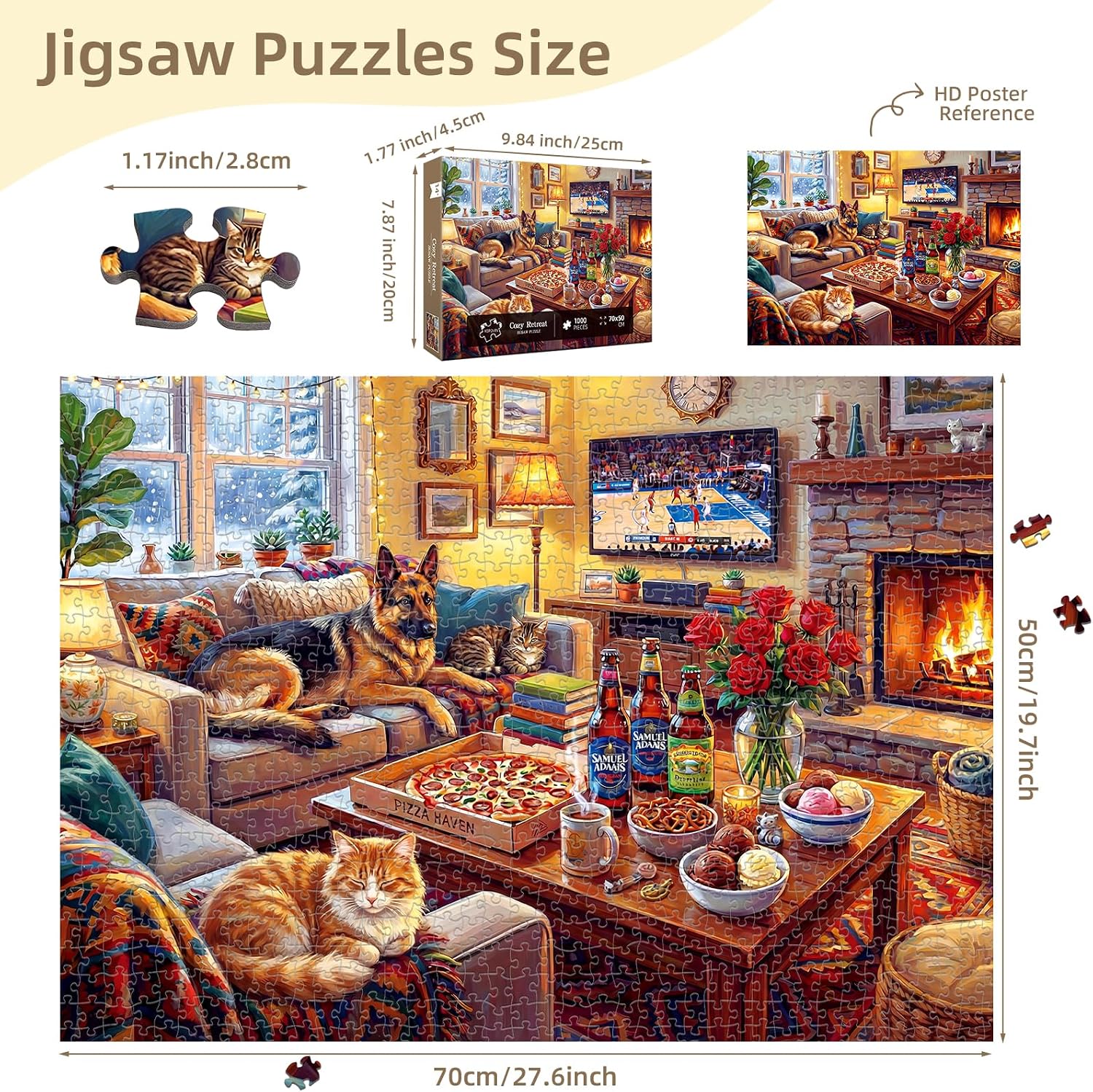 Thumbnail 3 de Cozy Living Room Puzzles for Adults 1000 Pieces