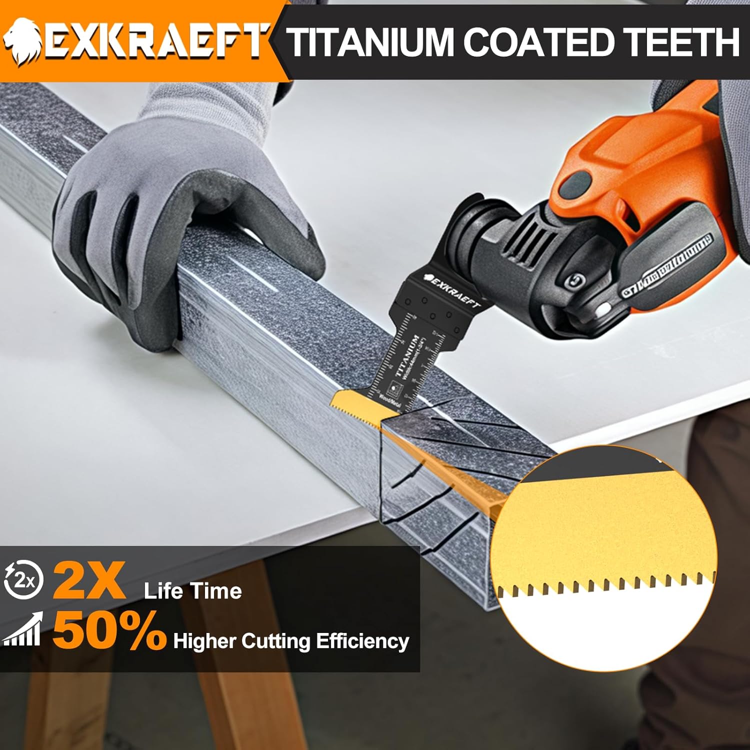 Thumbnail 3 de EXKRAEFT multi tool blades 50 pack