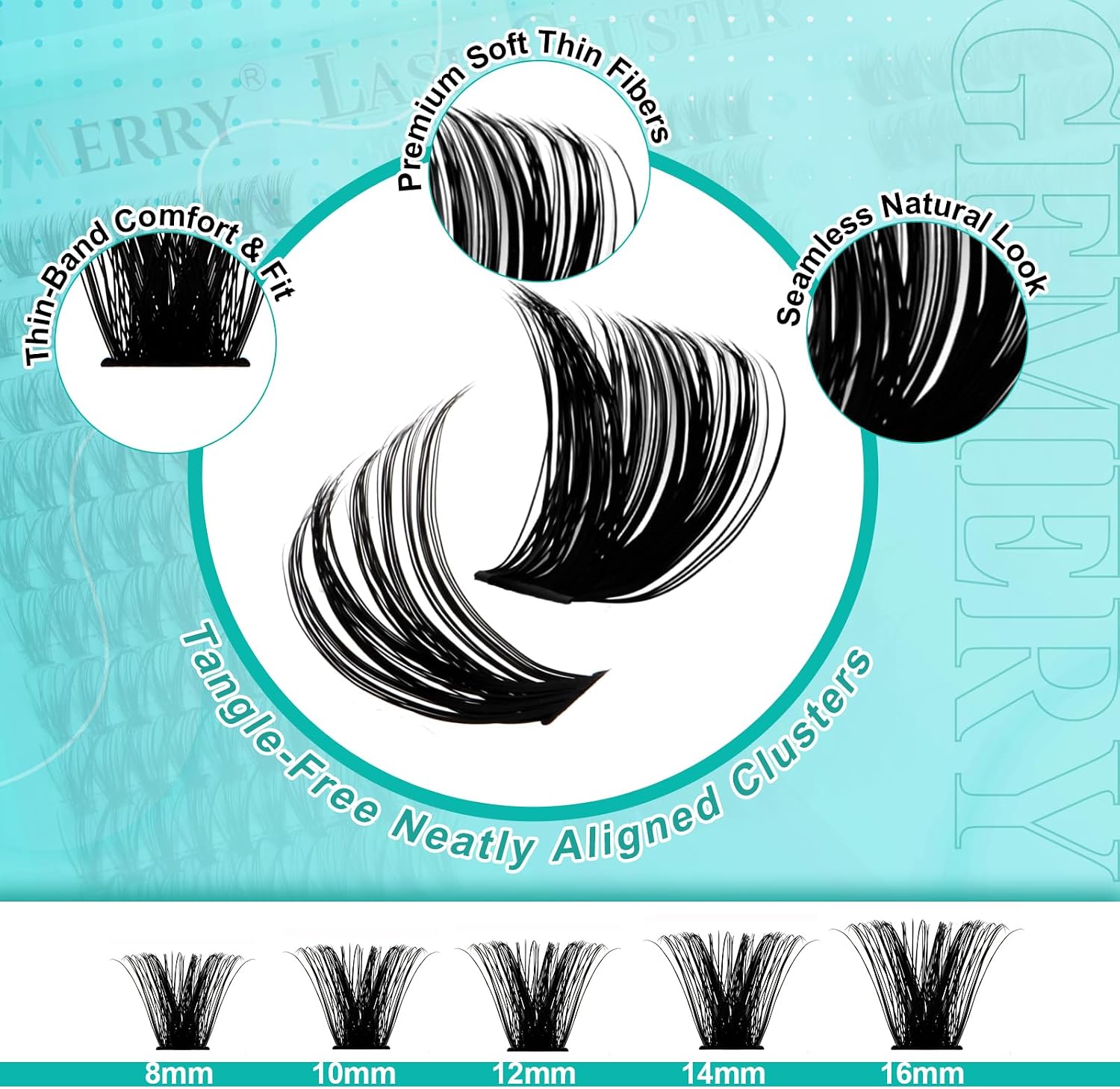 Detalle de GEMERR Lash Cluster Kit, D Curl