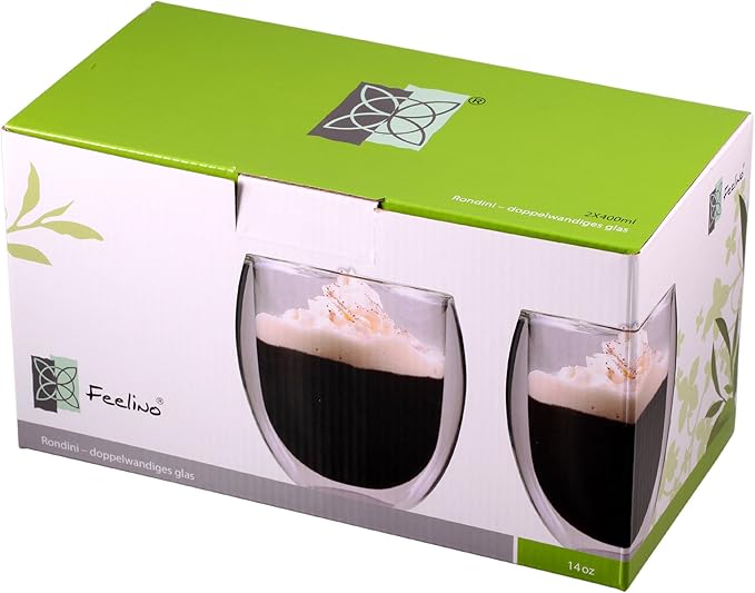 Imagen de Feelino Tazas Café Doble Pared 400 ml ☕️ en OfertitasTOP