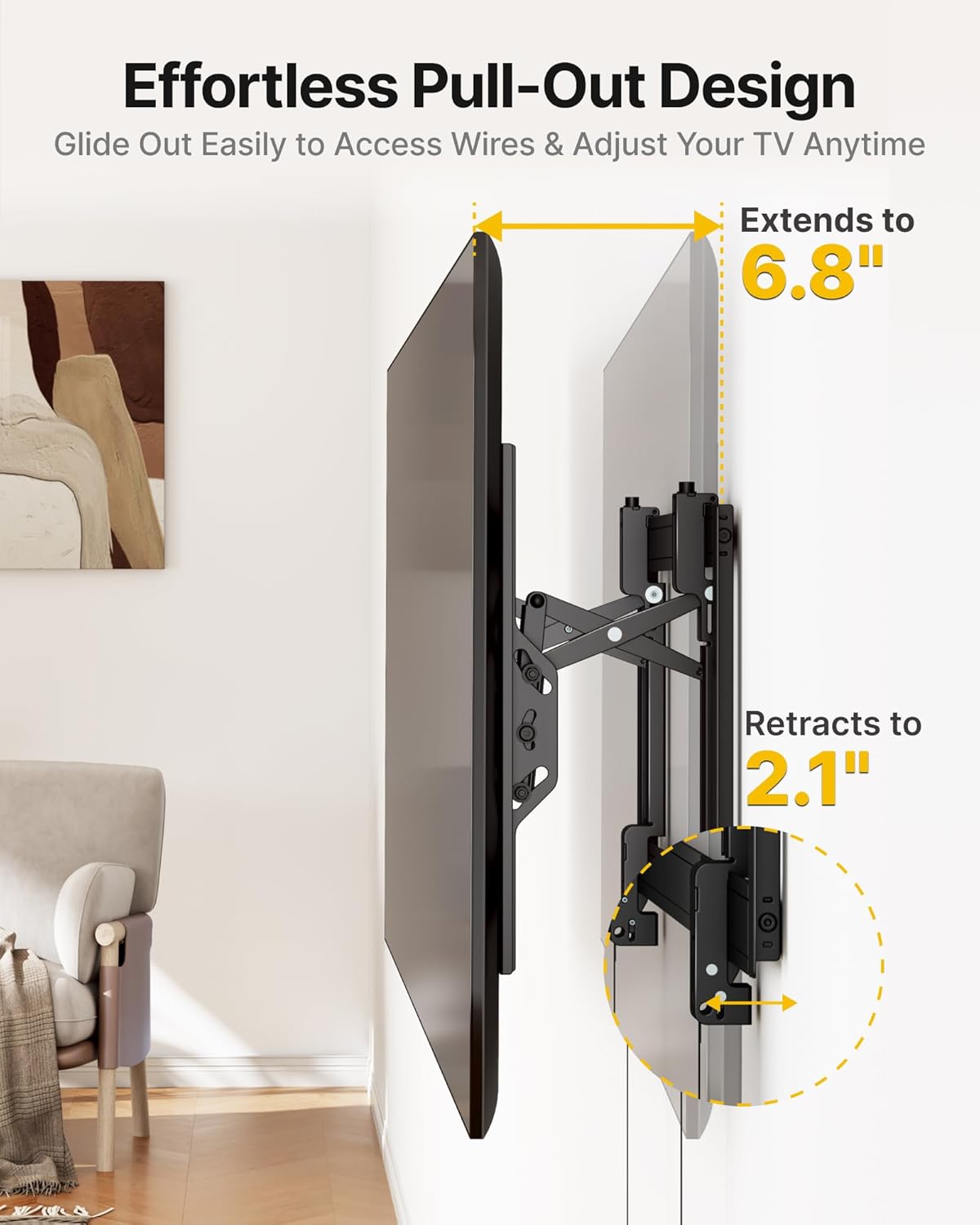 Thumbnail 4 de monTEK Heavy Duty Tilting TV Wall Mount 200 lb