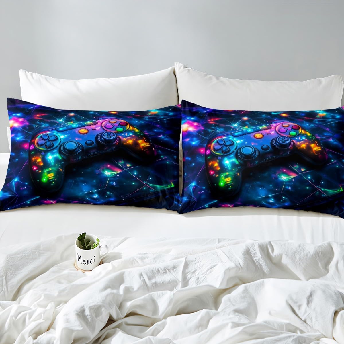 Thumbnail 4 de Loussiesd Kinder Gamer Spiele Bettwäsche-Set (Galaxy Gaming) 220x240 cm