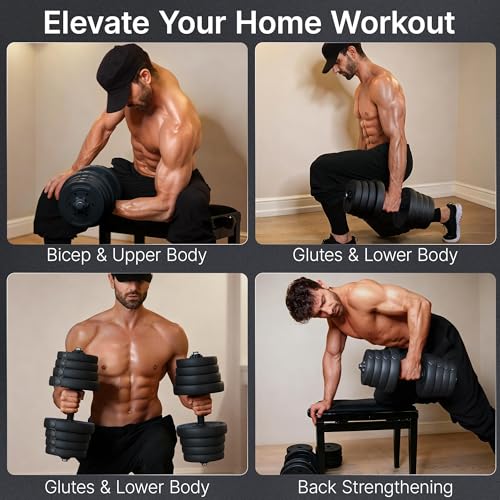 Detalle 2 de Yaheetech 30KG Adjustable Dumbbells Set – 2x15KG Free Weights for Home Gym