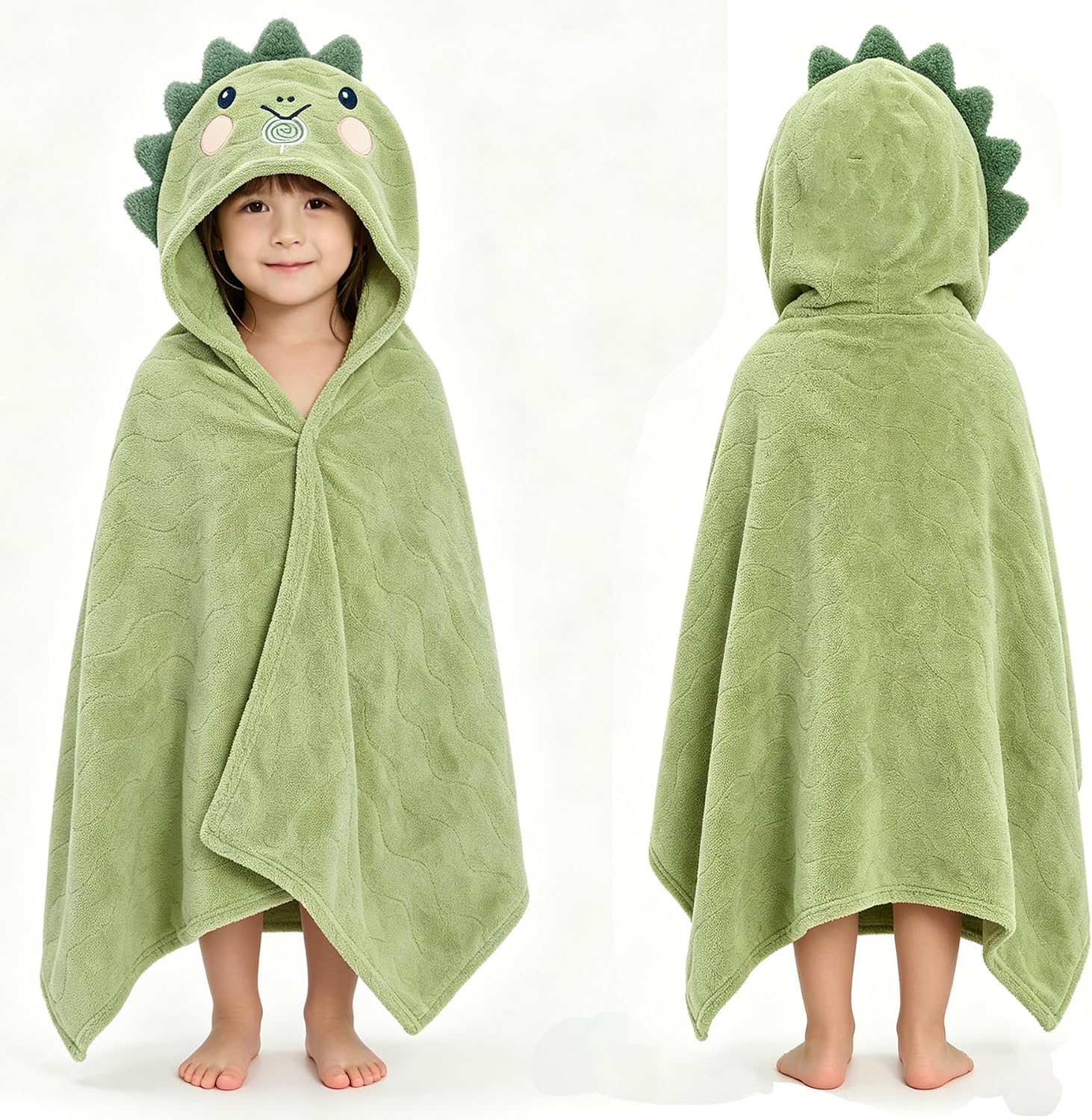 Thumbnail 5 de Fayscingo Baby Hooded Bath Towel Swaddle Blanket (Extra Large) — coral fleece poncho towel for swimming and showers