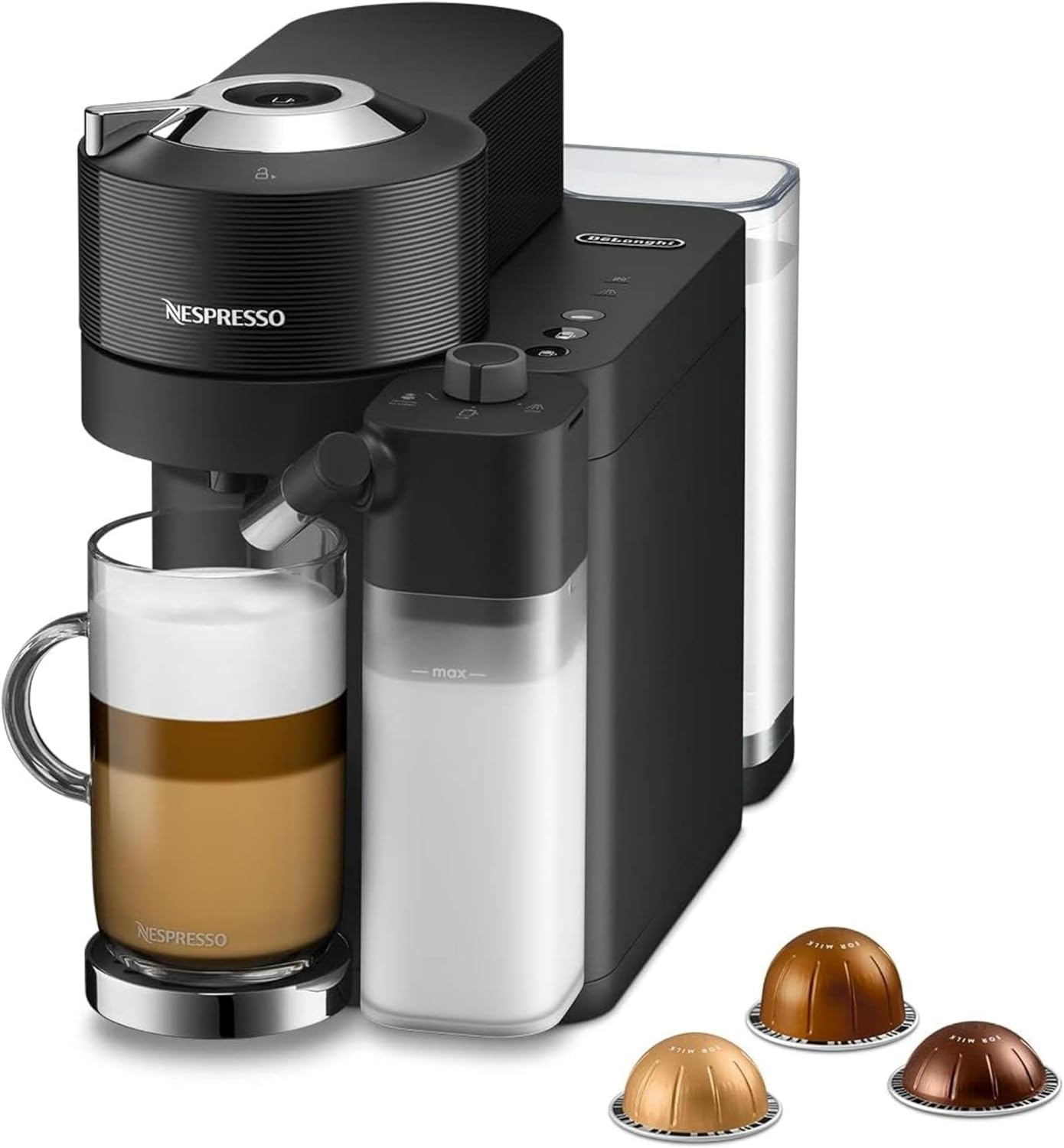 Detalle de De'Longhi Nespresso Vertuo Lattissima ENV300.B: Automatic Coffee Machine with Milk Frother