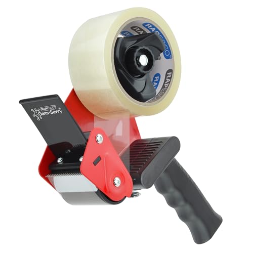 RAPESCO 1790: Dispensador de Cinta de Embalaje con 1 Roll de 50 mm x 66 m y Cinta Transparente