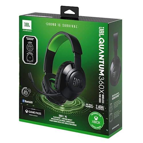 Detalle de JBL Quantum 360X: Cuffie Gaming Wireless Over Ear per Xbox – Nero
