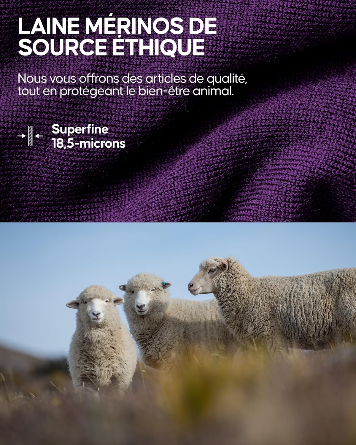 Thumbnail 4 de DANISH ENDURANCE Bandana laine mérinos 180 g/m² 🧣