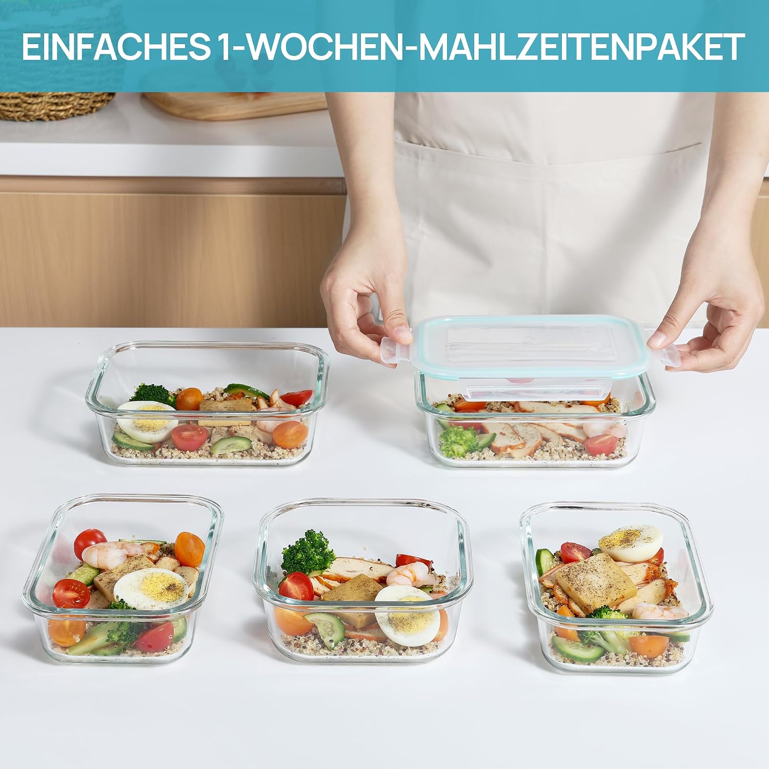 Thumbnail 5 de Vtopmart 15er Meal Prep Boxen Glas 🍱