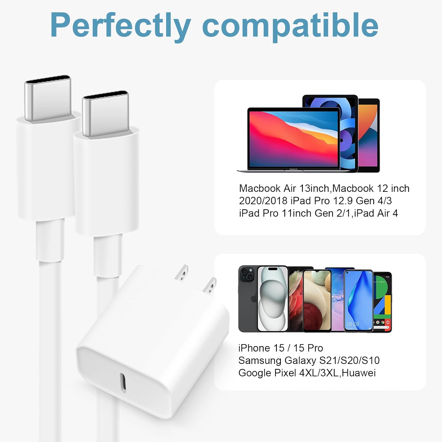 Thumbnail 4 de USB-C Charger 6FT 3-Pack 20W