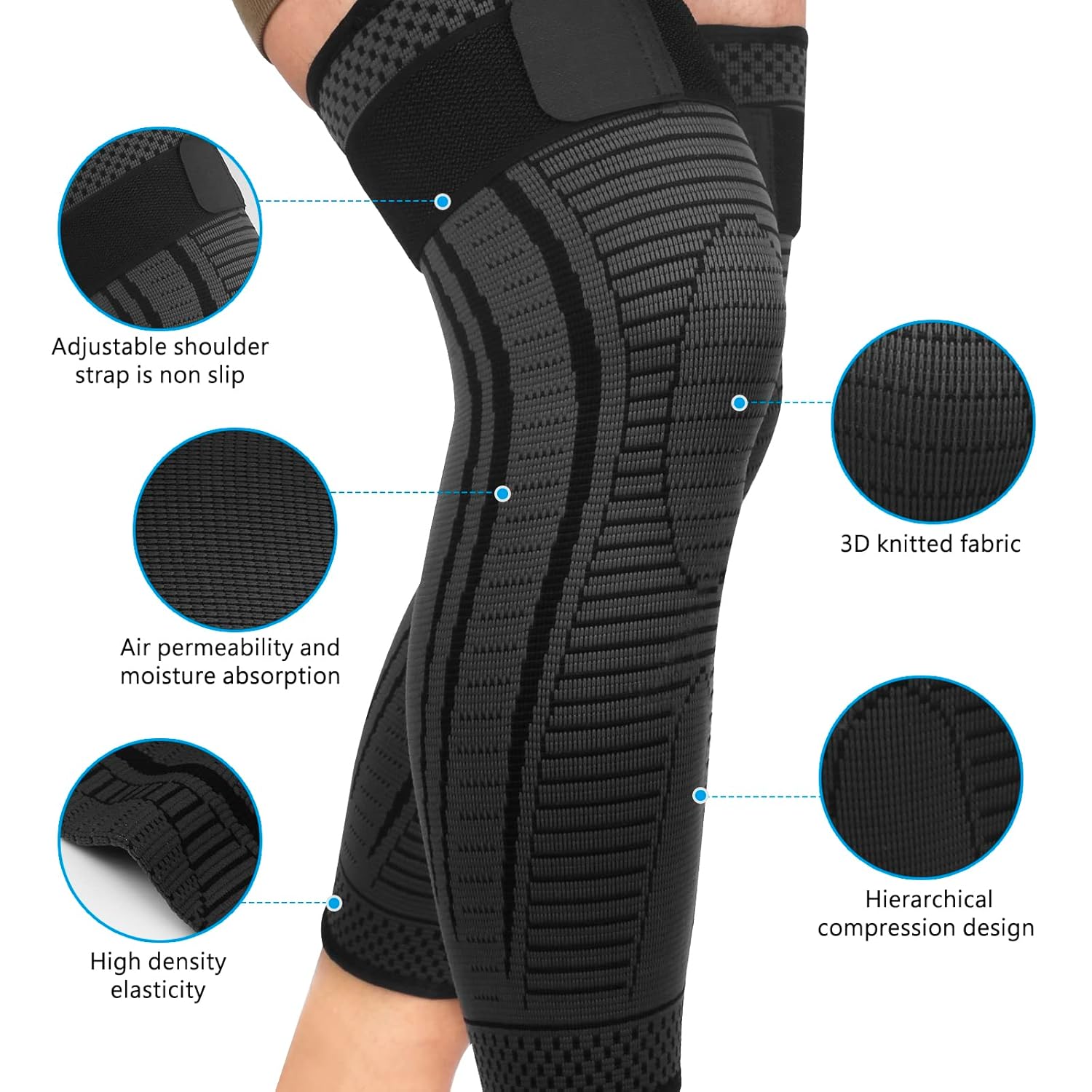 Thumbnail 1 de Ruilaibao graded compression full leg sleeves