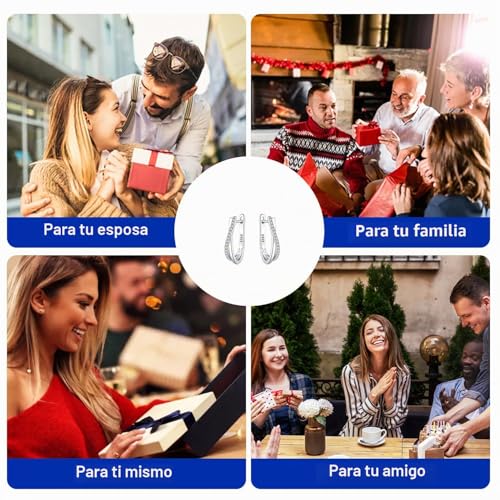 Thumbnail 6 de Pendientes aro de plata 925 CYMYSS para mujer – aro hipoalergénico de 20 mm y 4 mm de grosor