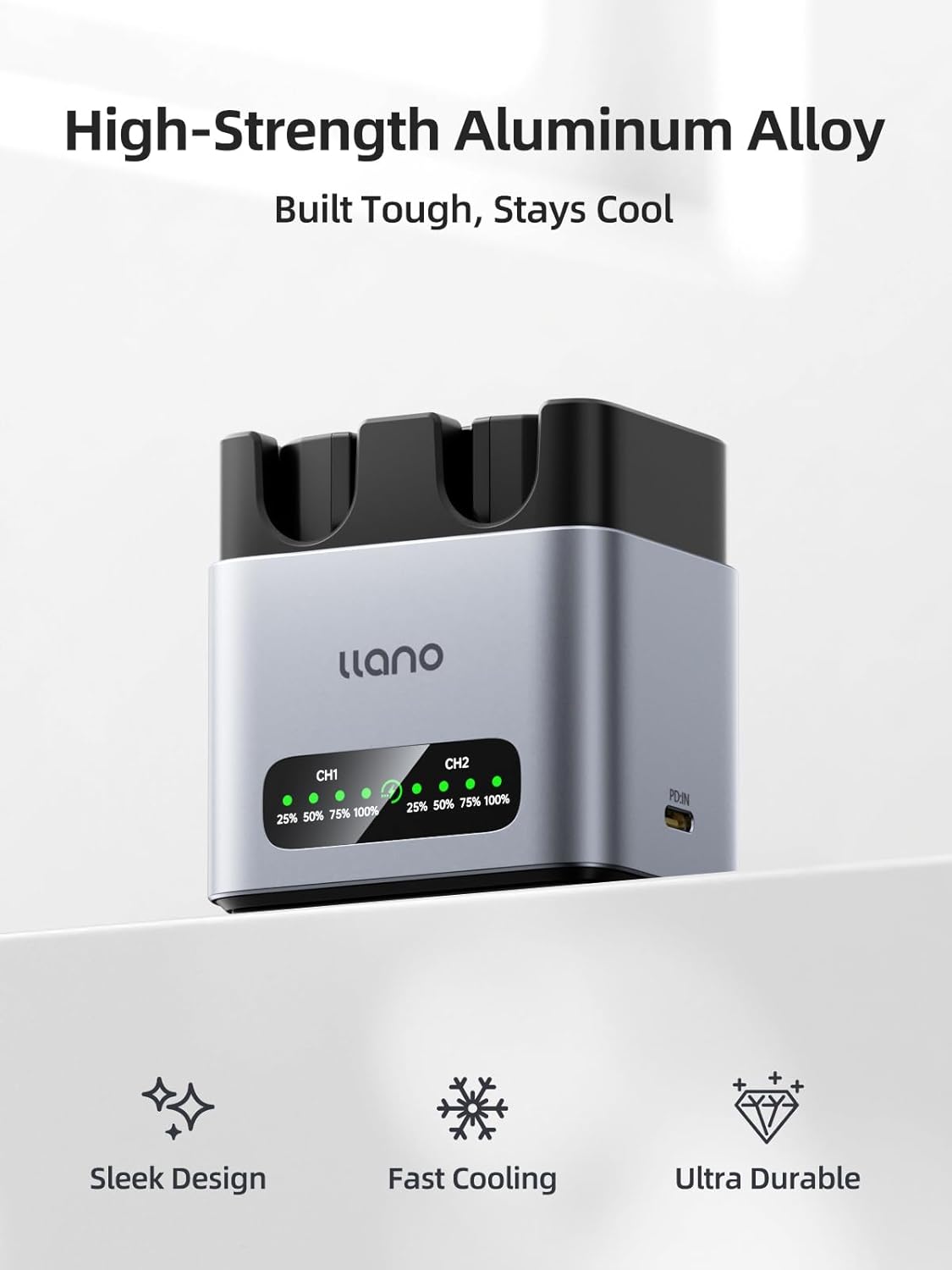 Thumbnail 1 de llano 2-Pack NP-W235 Batteries and 20W Fast Charger Set for Fujifilm GFX100RF, XT5, XT4, VG-XT4, X-S20, GFX100S, GFX50S II
