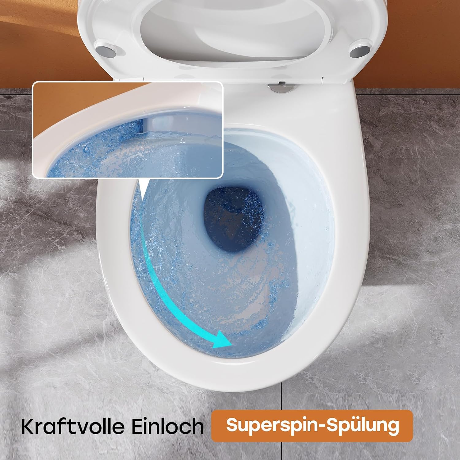 Detalle de Teal Home Hänge WC Keramik mit Nano