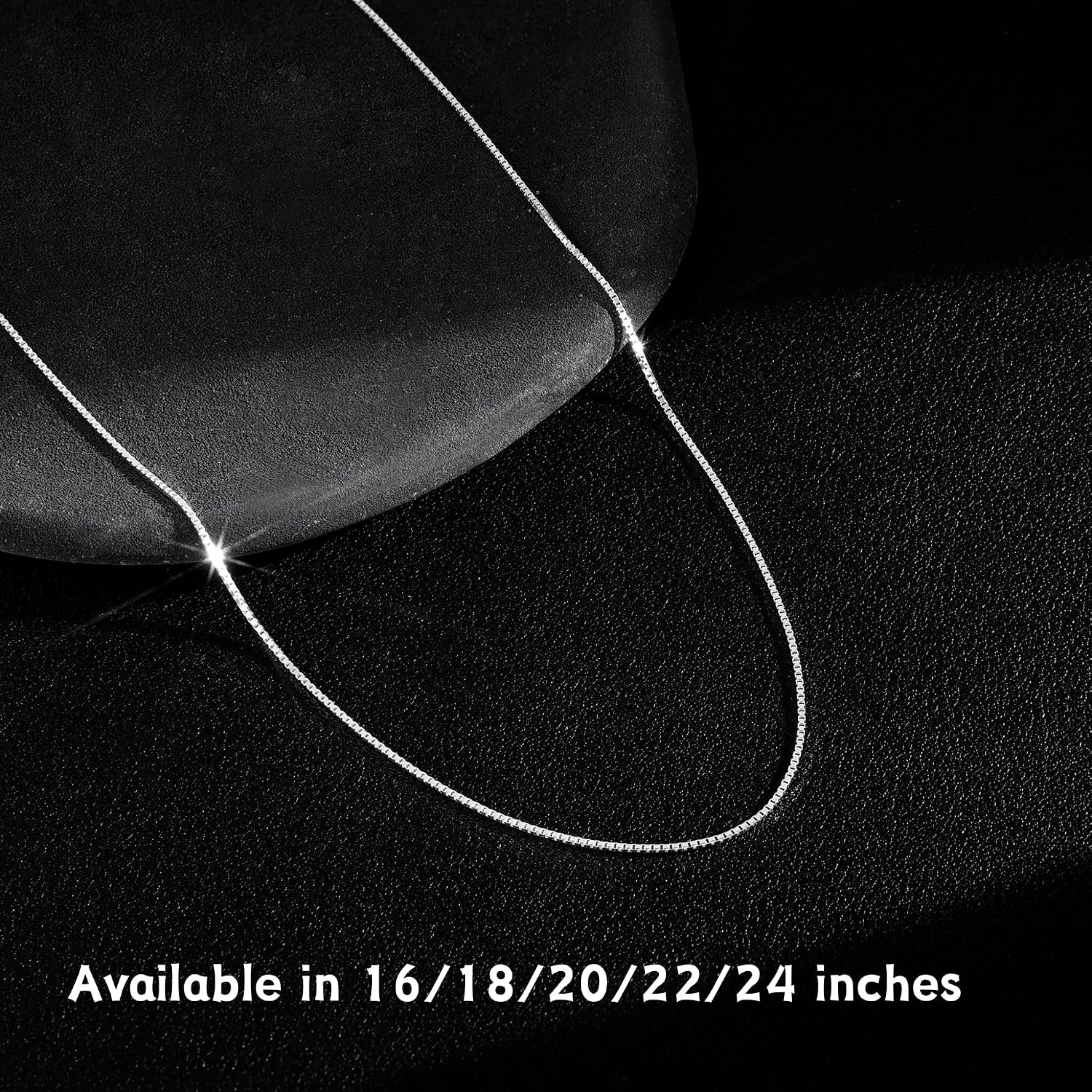 Thumbnail 6 de Meteorstarry Kettenhalskette aus Silber 925 (1 mm Box Chain) – personalisierbare Damen-Kette ohne Anhänger