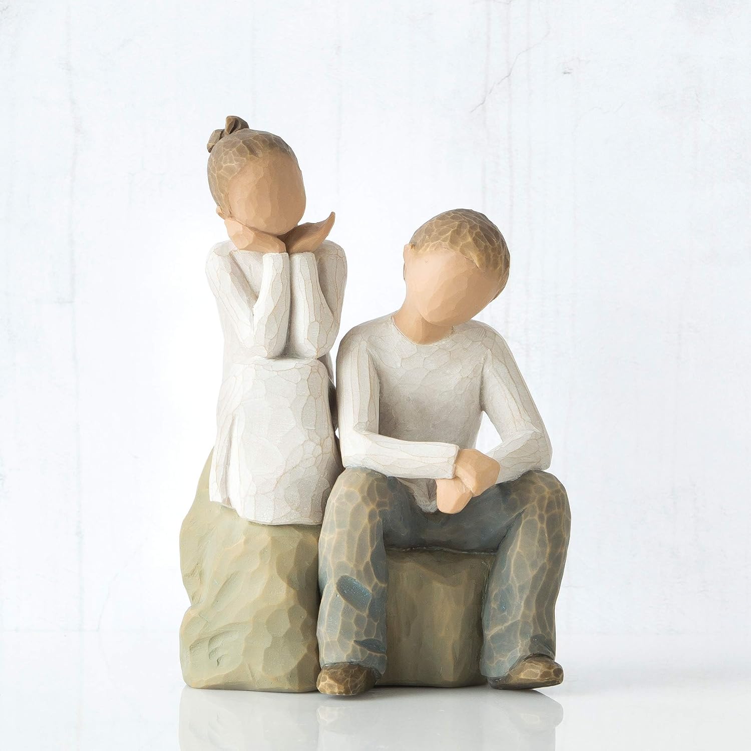 Detalle de Enesco 26187 Frère et Sœur — Figurine résine peinte à la main, 5 pouces
