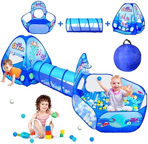 Thumbnail 1 de PigPigPen 3 in 1 Kids Play Tent with Tunnel