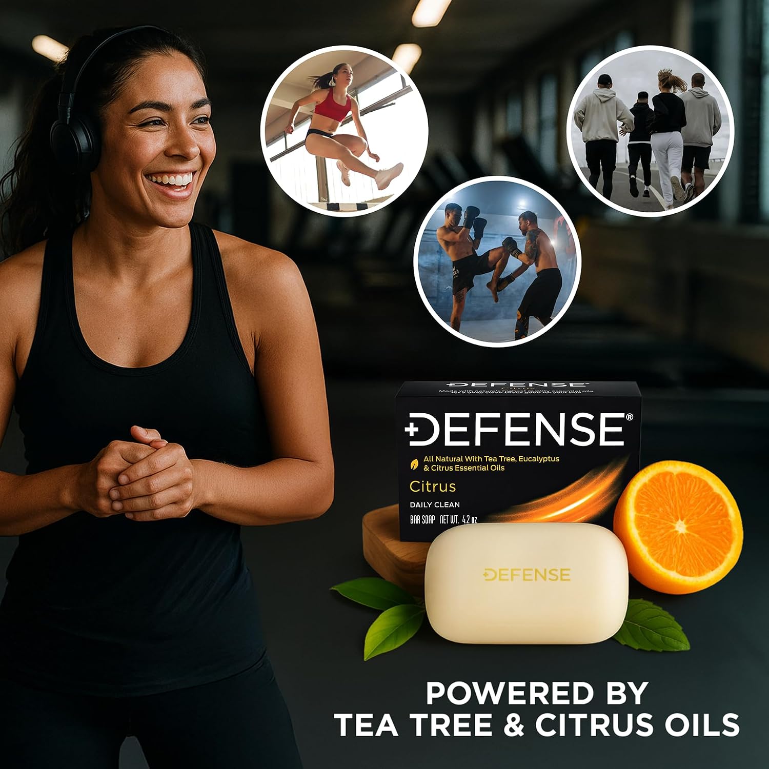 Thumbnail 1 de Defense Soap Citrus Bar: All-Natural Post-Workout Cleanser (Tea Tree, Eucalyptus & Citrus) – Pack of 3