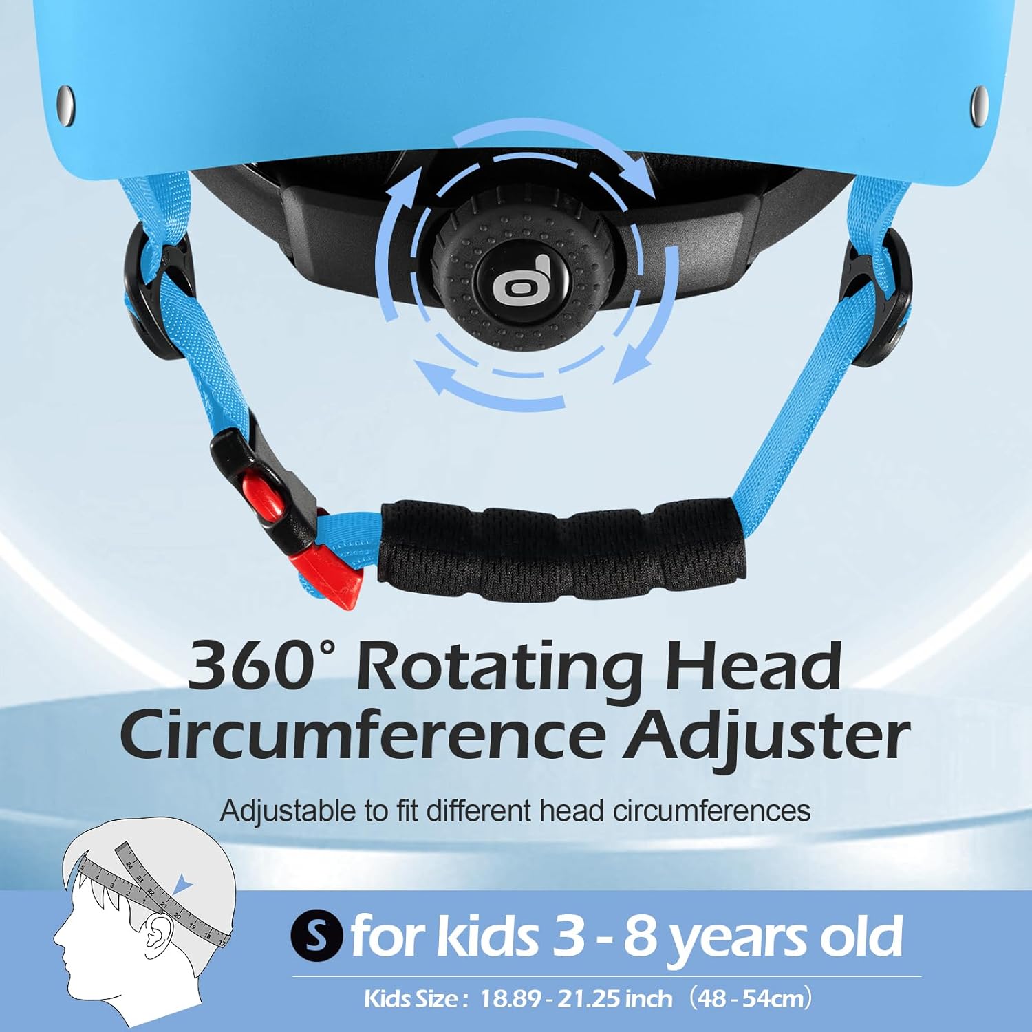 Detalle 2 de Casque de vélo enfant Odoland ajustable (3 à 10 ans) pour garçons et filles