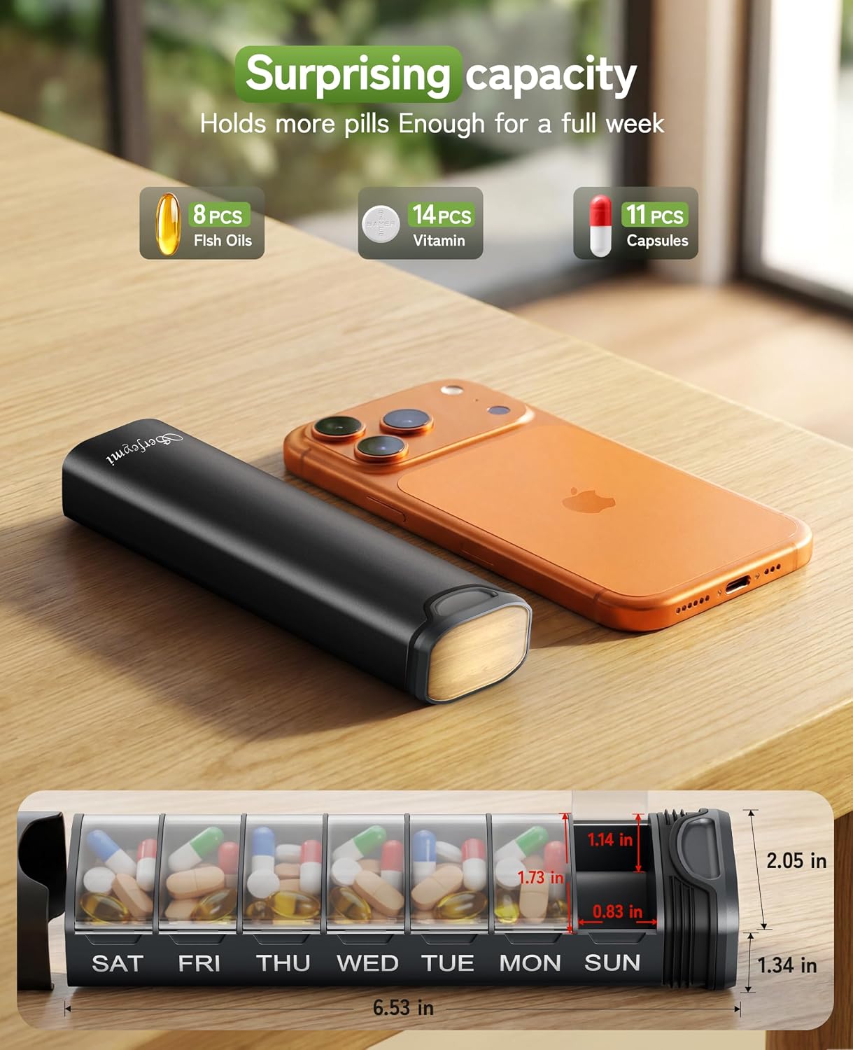Thumbnail 6 de Serfeymi Aluminum Weekly Pill Organizer