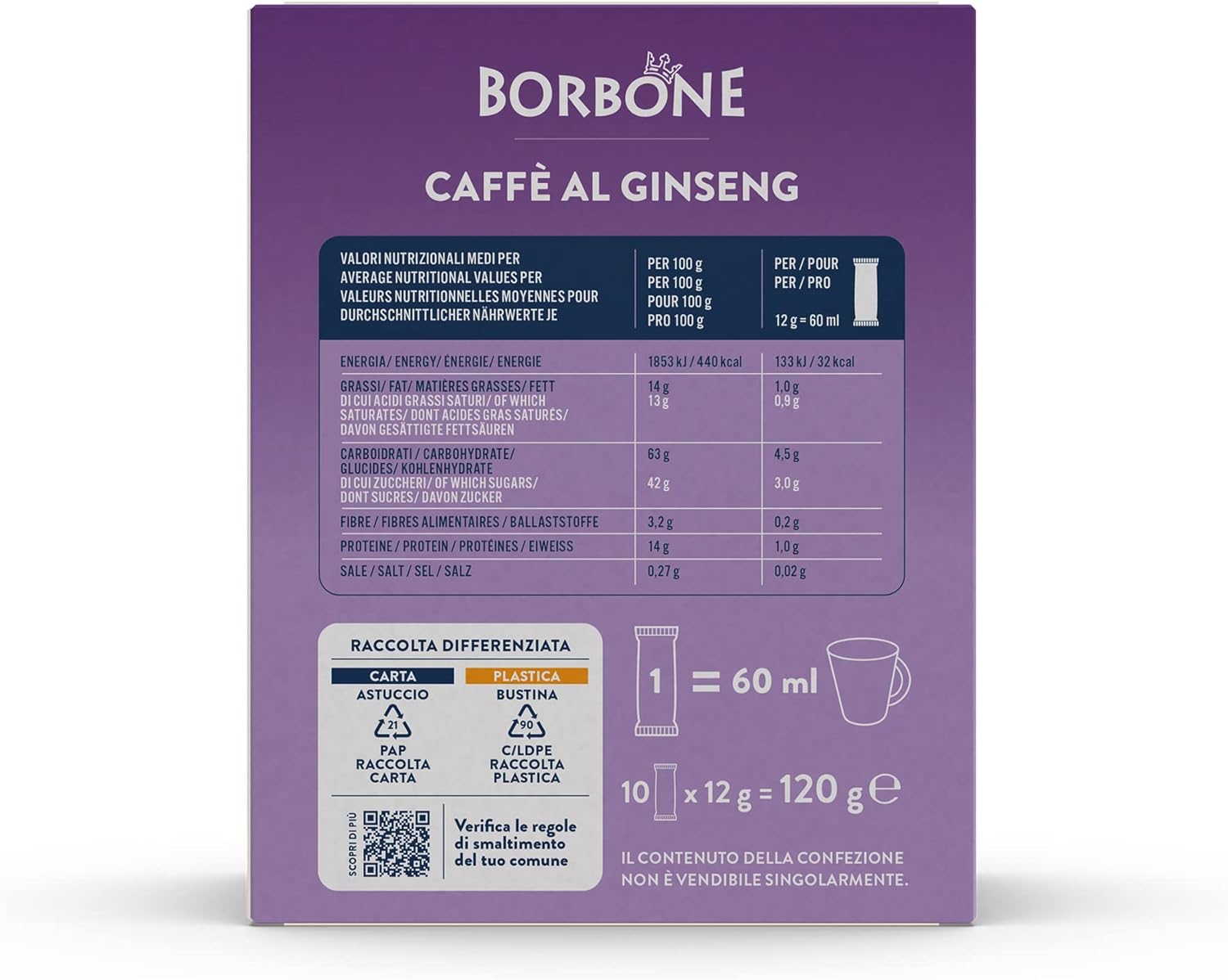 Thumbnail 5 de Caffè Borbone Ginseng Sticks ☕️ 80 Barras para Café de Ginseng