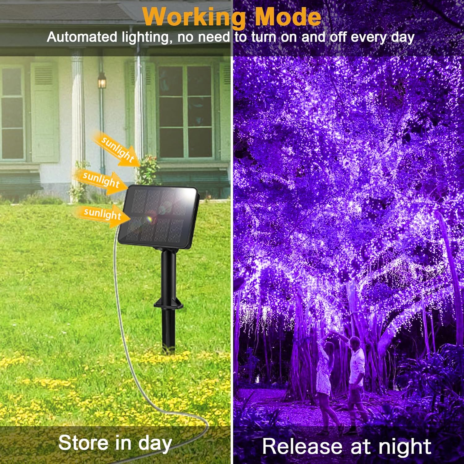 Thumbnail 3 de FFZZKJ Solar Lights Outdoor Garden 240LED 78ft Twin Pack — Waterproof String Lights with 8 Modes