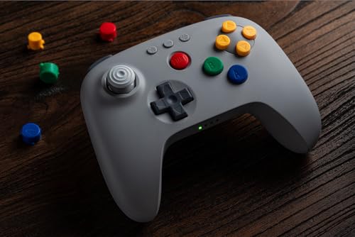 Detalle de 8BitDo 64 Bluetooth Controller: mando Bluetooth para Analogue 3D, Switch y más (Grey)