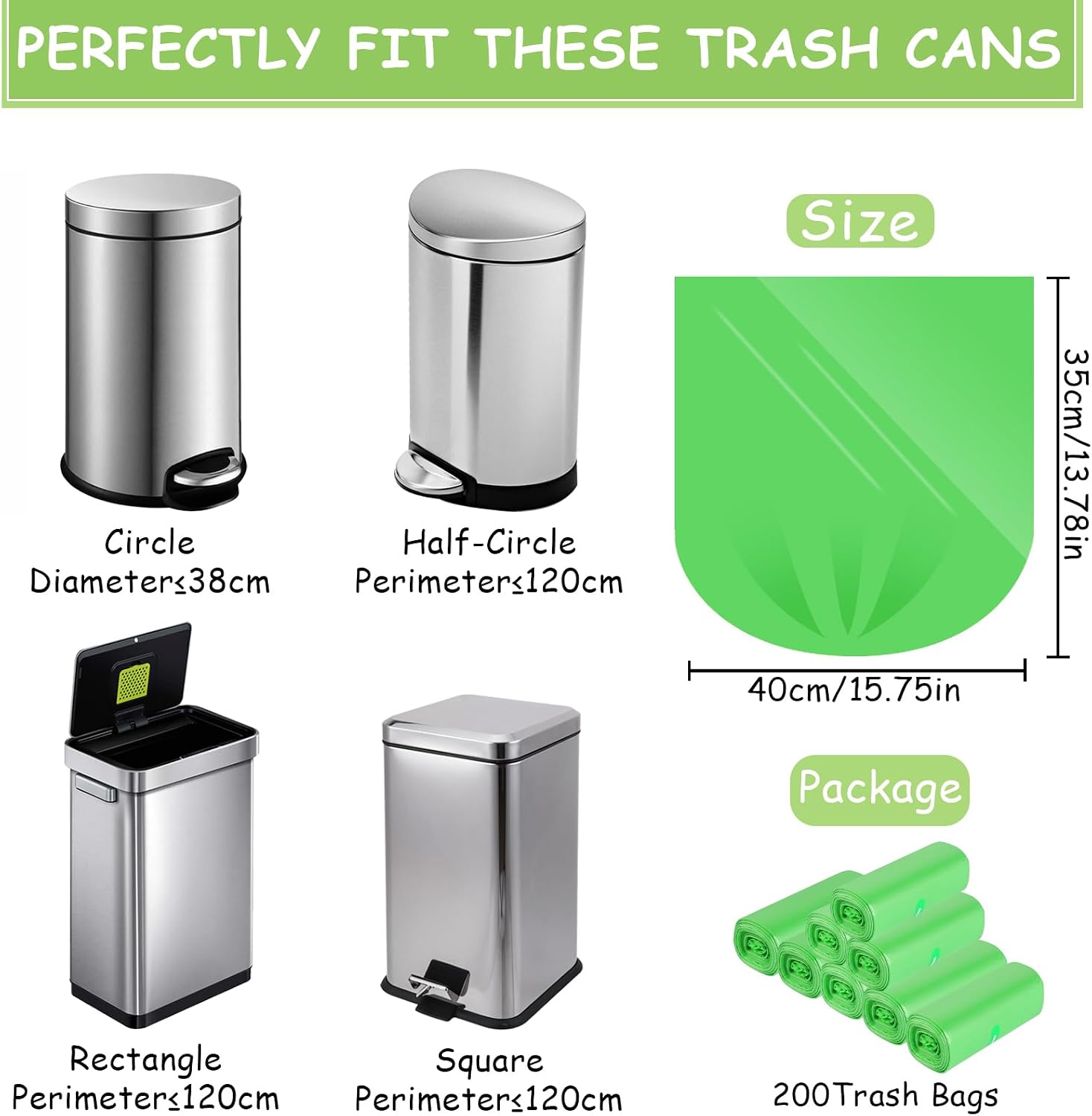 Thumbnail 1 de 30 Litre Biodegradable Bin Liners (120 Bags): Strong, Odourless and Compostable Waste Bags